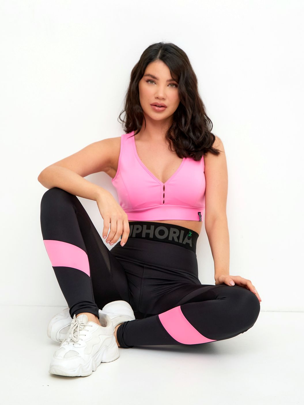 Топ classic cropped pink fluo